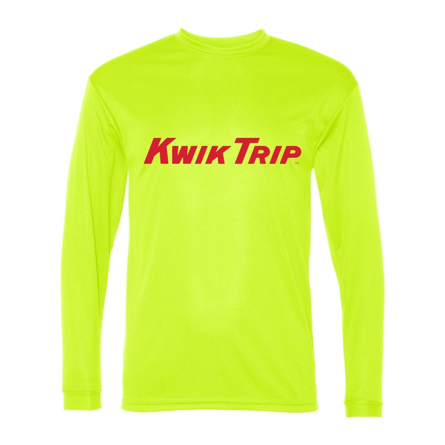 Men's Kwik Trip Polyester Long Sleeve T-Shirt - Safety Yellow