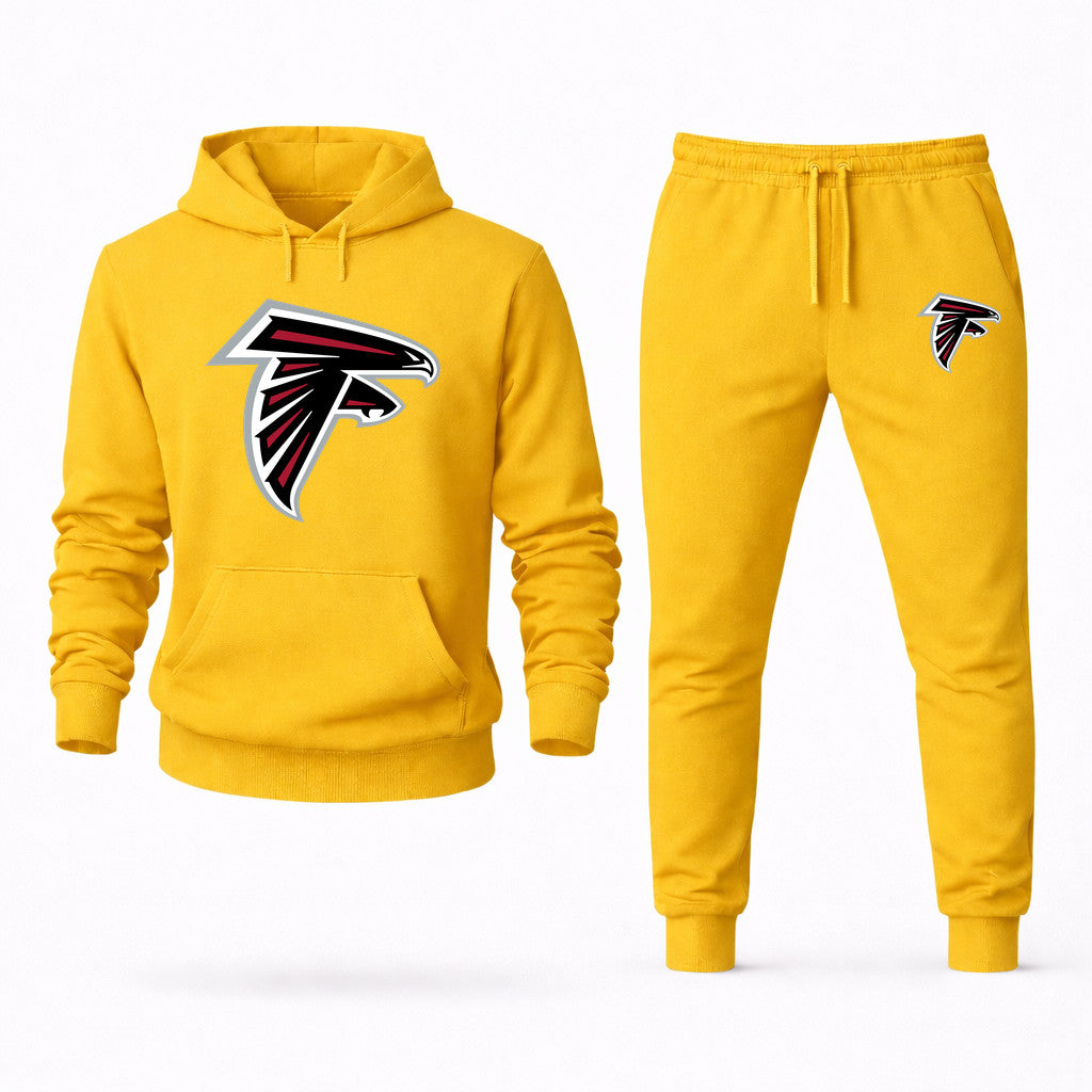 Atlanta Falcons Hoodie and Joggers Set - Yellow