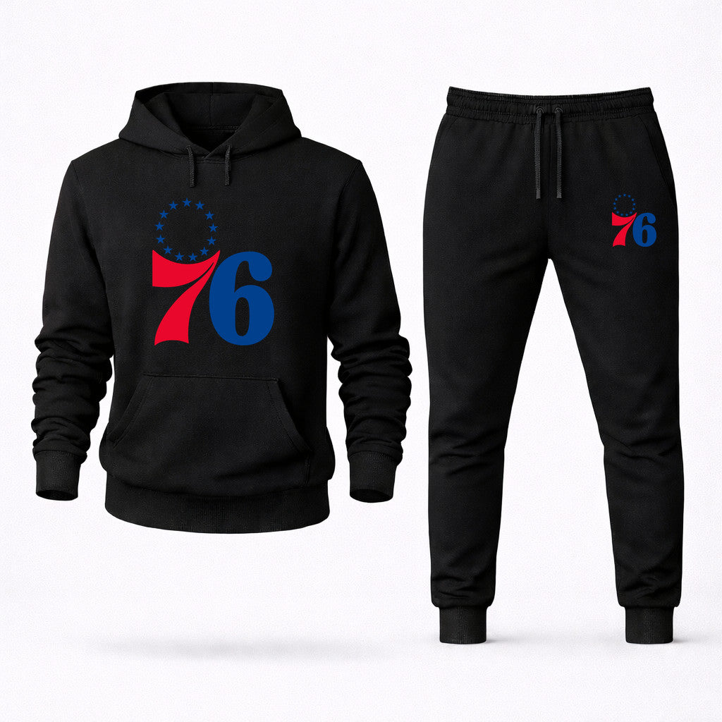 Philadelphia 76ers Hoodie and Joggers Set - Black