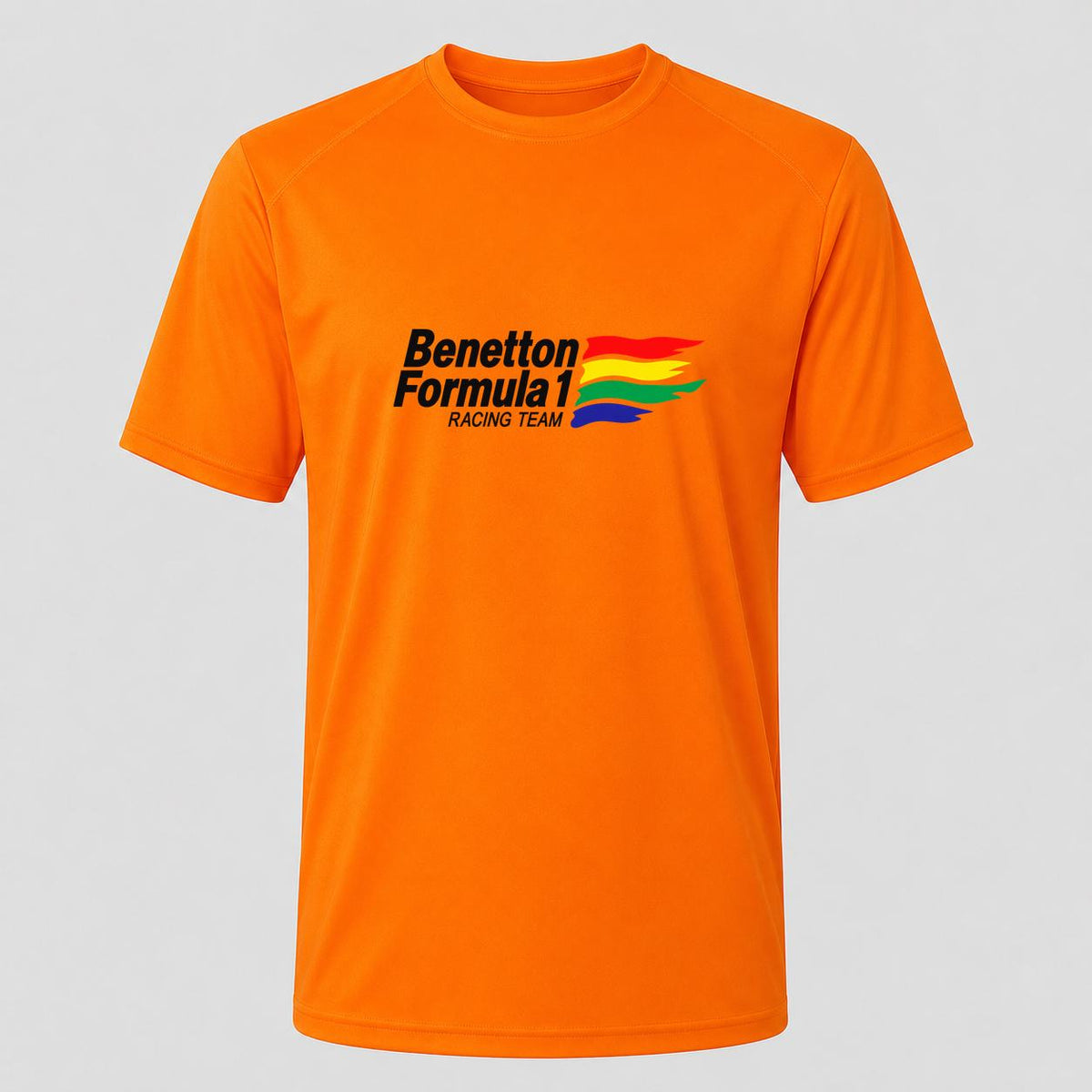 Men's Benetton Formula 1 Racing Team Performance T-Shirt - Orange