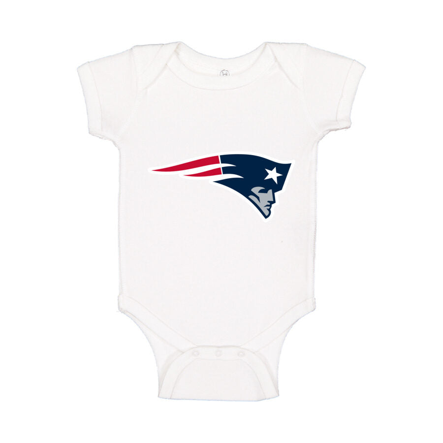 New England Patriots Baby Romper Onesie - White