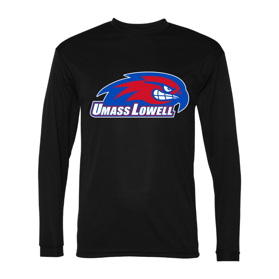 Men's UMass Lowell River Hawks Polyester Long Sleeve T-Shirt - Black