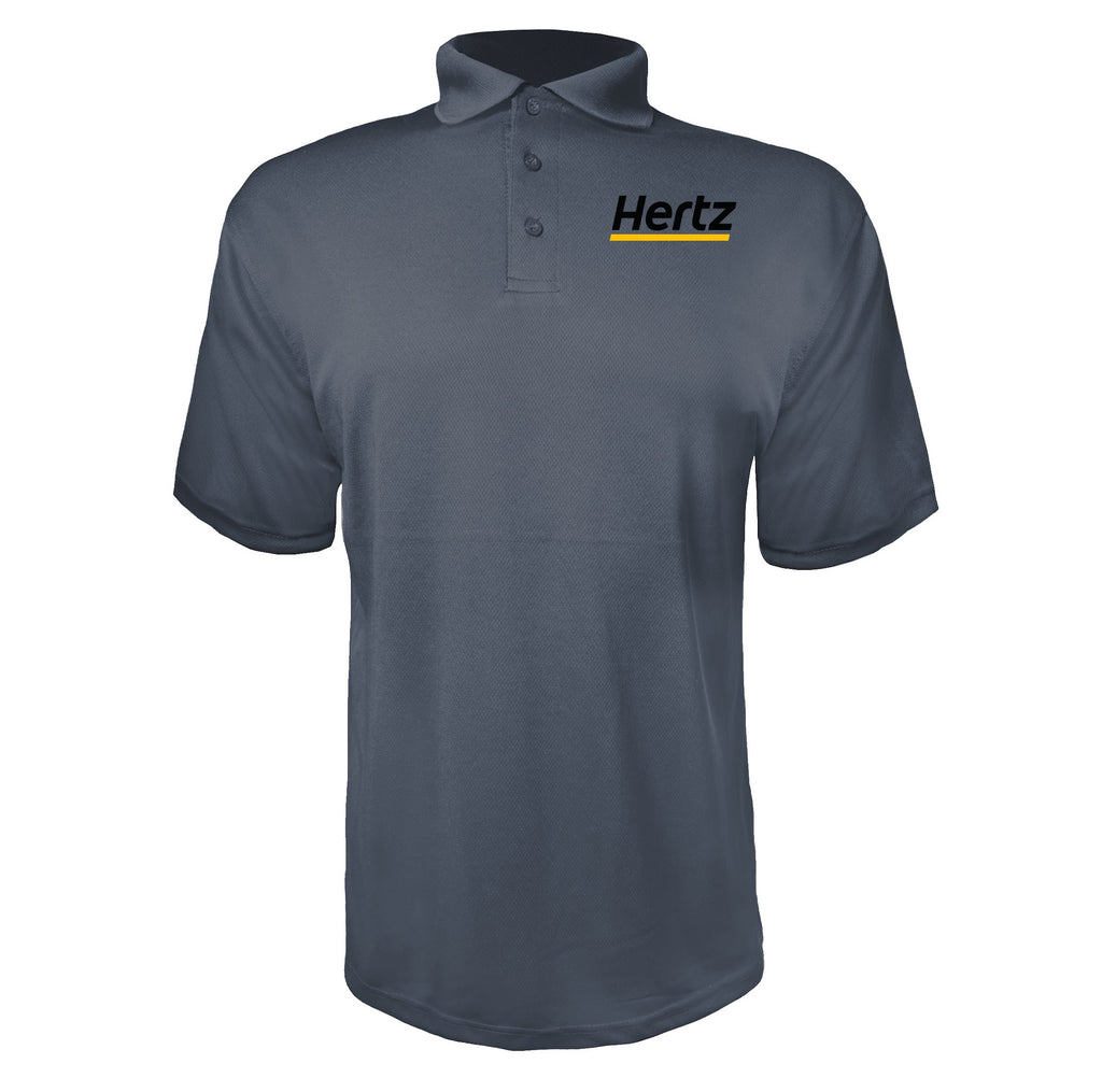 Hertz men's polyester polo in Charcoal