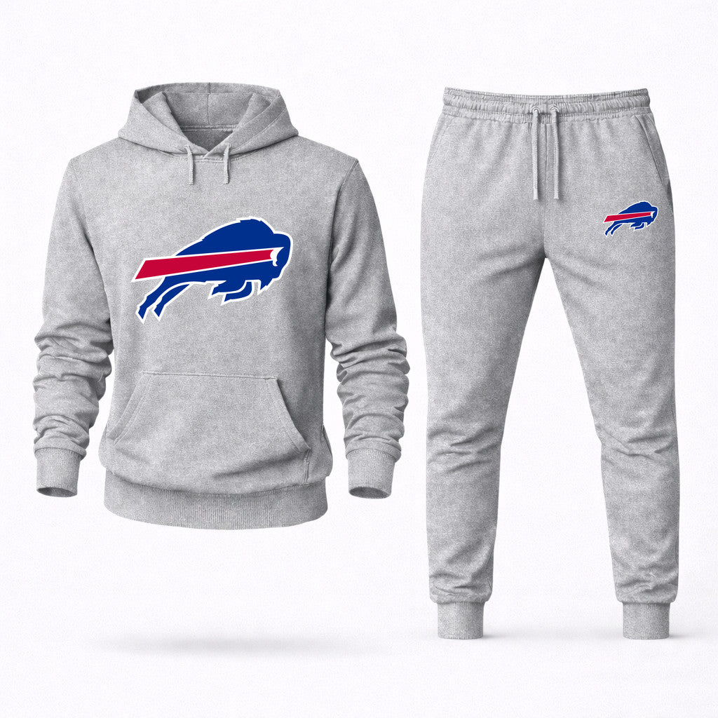 Buffalo Bills Hoodie and Joggers Set - Grey