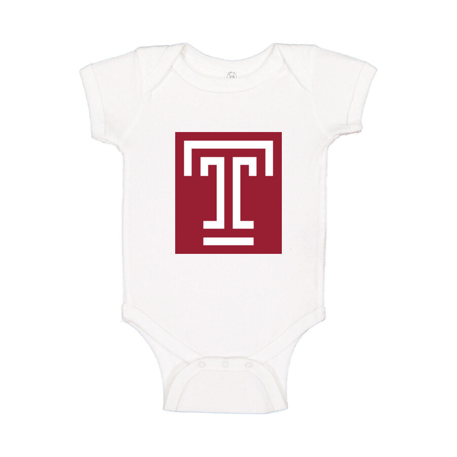 Temple Owls Baby Romper Onesie - White