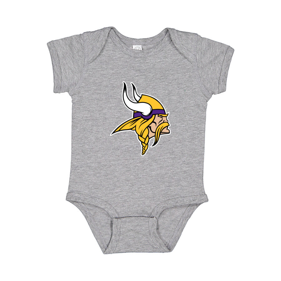 Minnesota Vikings Baby Romper Onesie - Gray