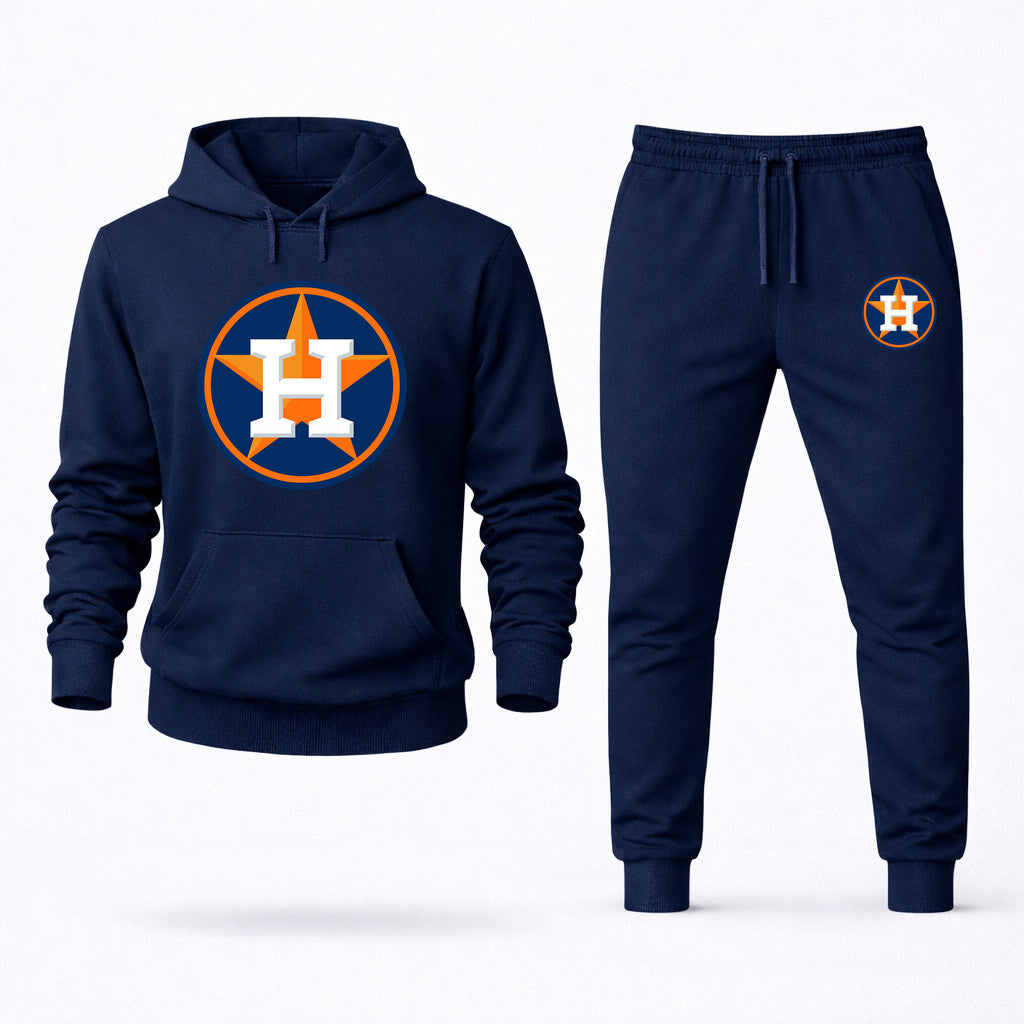 Houston Astros Hoodie and Joggers Set - Navy