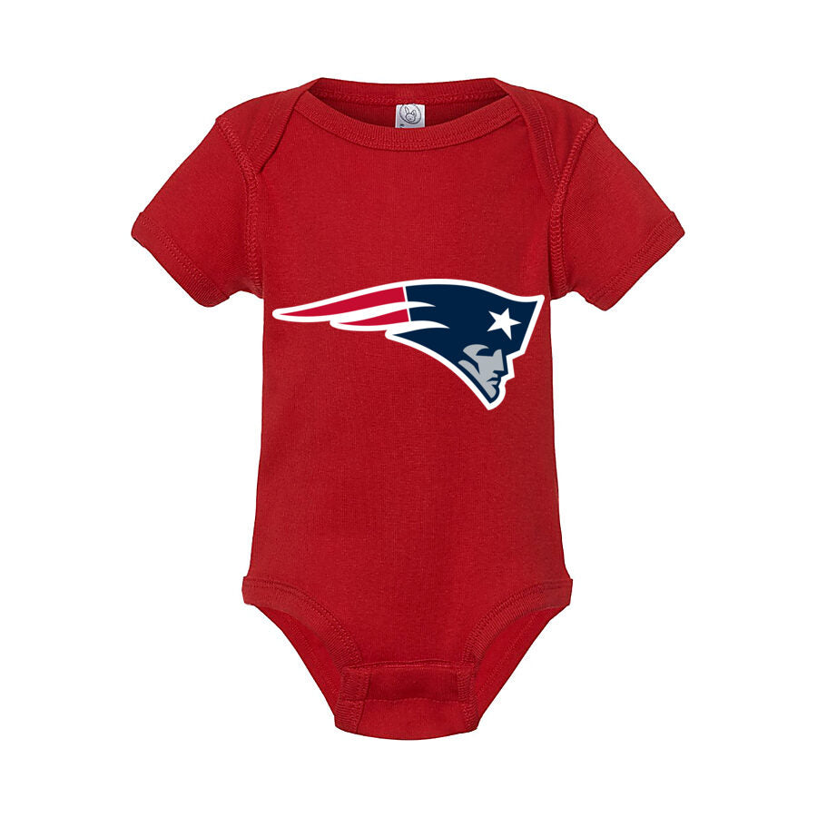 New England Patriots Baby Romper Onesie - Red