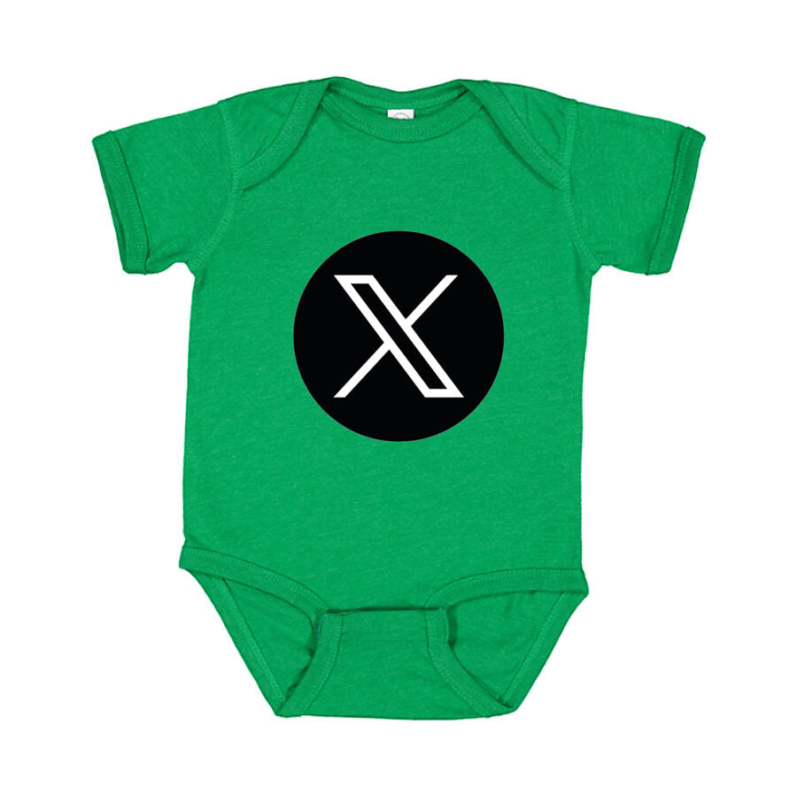 X Twitter Baby Romper Onesie - Green