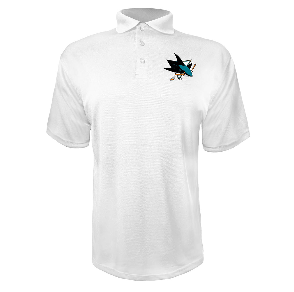 San Jose Sharks White polyester polo