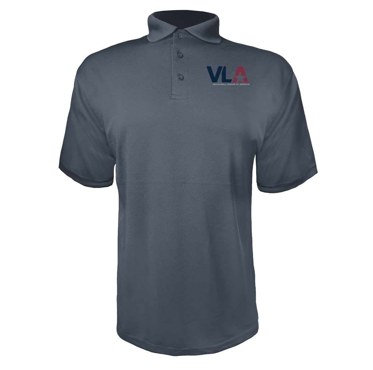 American Volleyball League Charcoal polyester polo