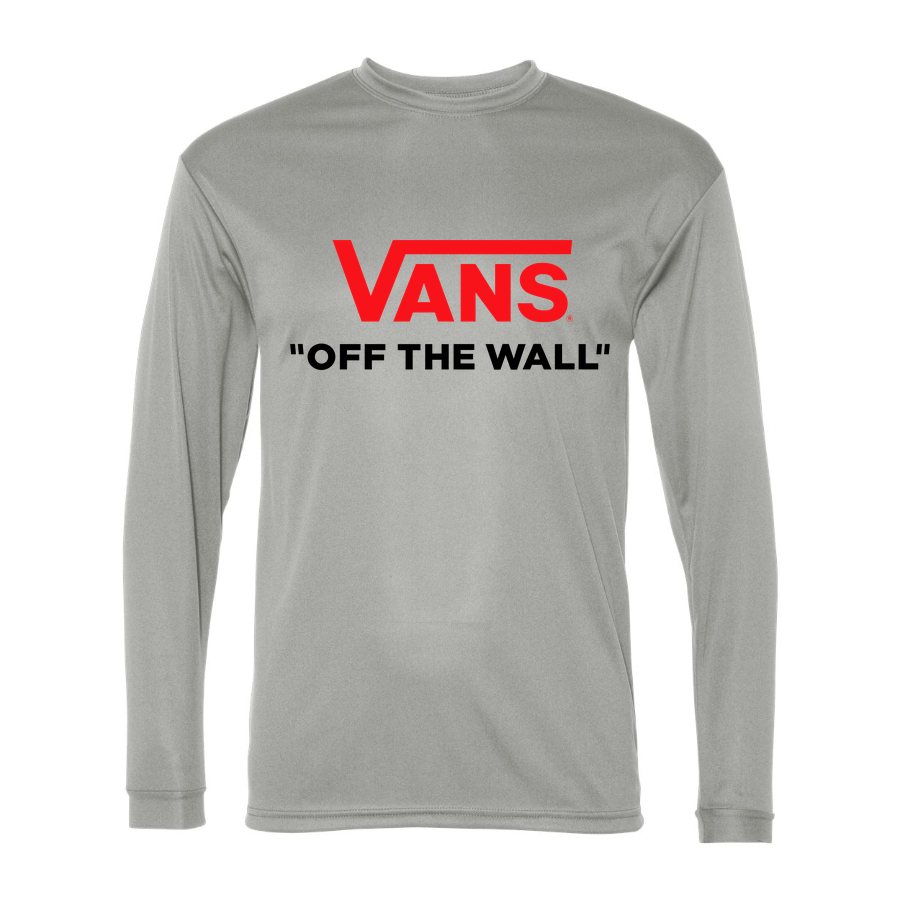 Men's Vans Polyester Long Sleeve T-Shirt - Silver