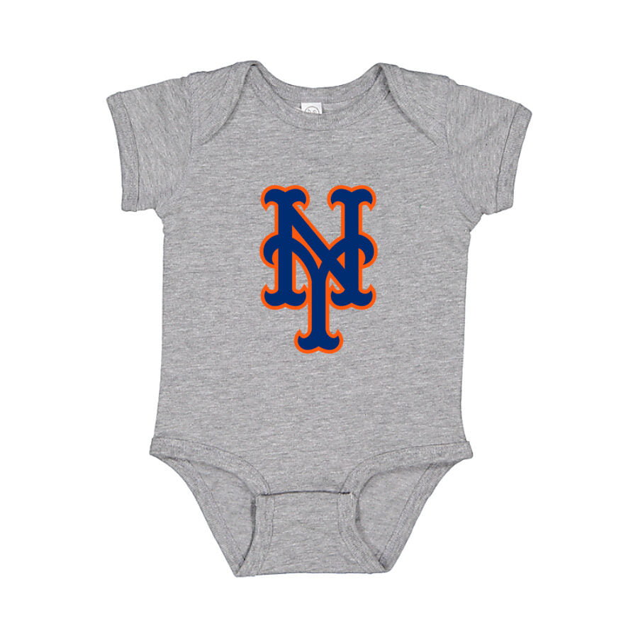 New York Mets Baby Romper Onesie - Gray
