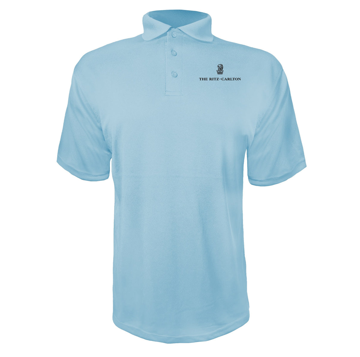 Ritz Carlton men's polyester polo in Sky Blue