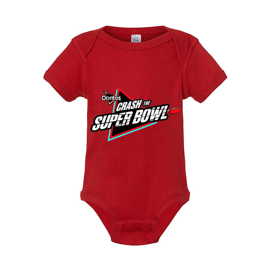 Crash the Super Bowl Baby Romper Onesie - Red