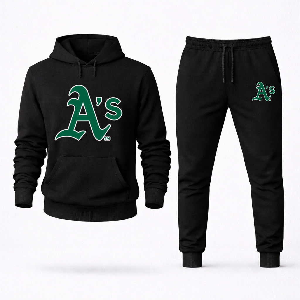 Oakland Athletics Hoodie and Joggers Set - Black