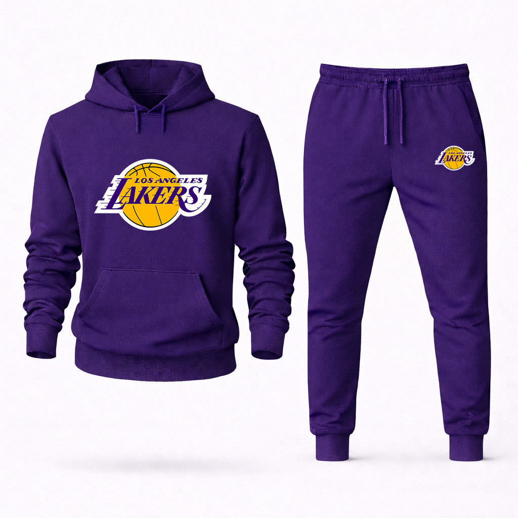 Los Angeles Lakers Hoodie and Joggers Set - Purple