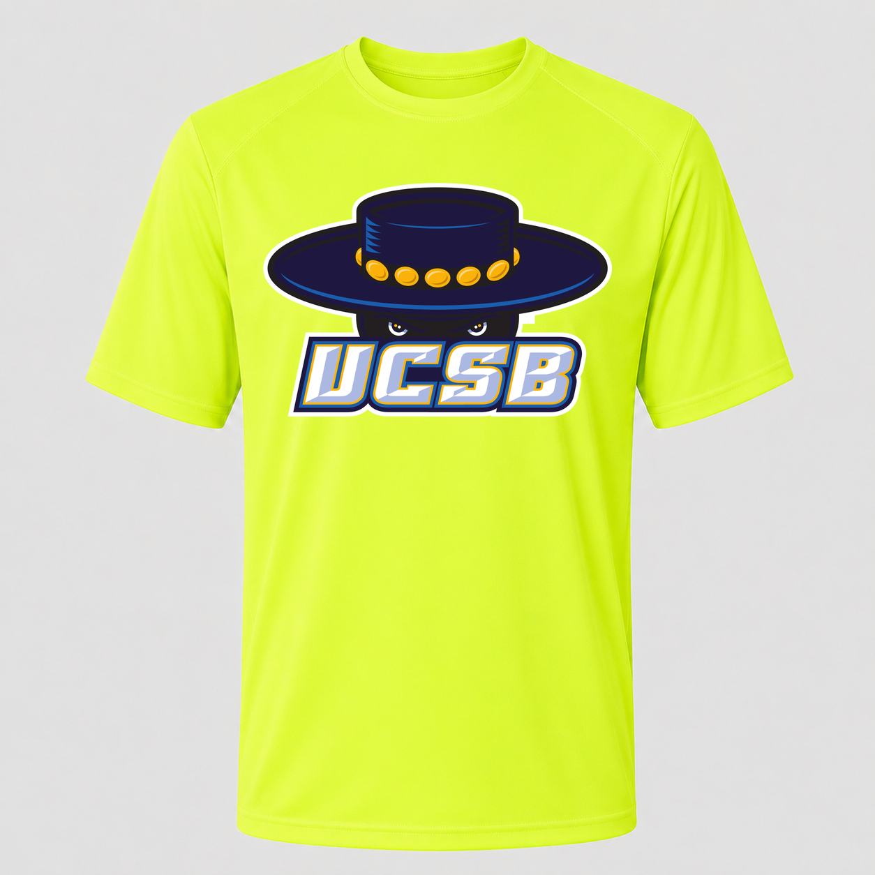 Men's UCSB Gauchos Performance T-Shirt - Safety Green