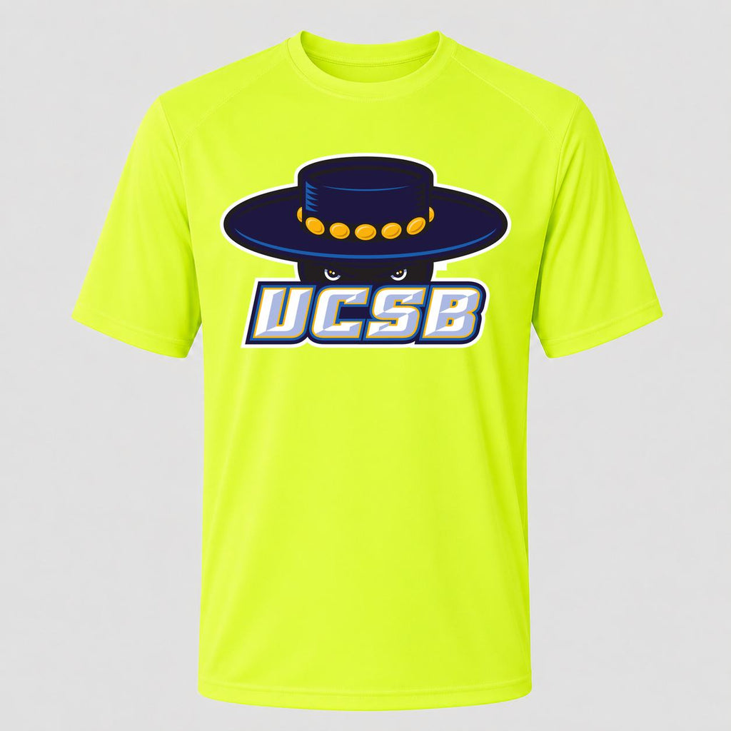 Men's UCSB Gauchos Performance T-Shirt - Safety Green