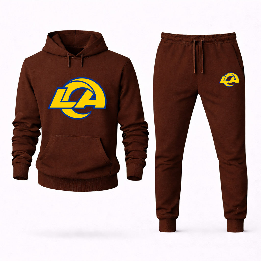Los Angeles Rams Hoodie and Joggers Set - Brown