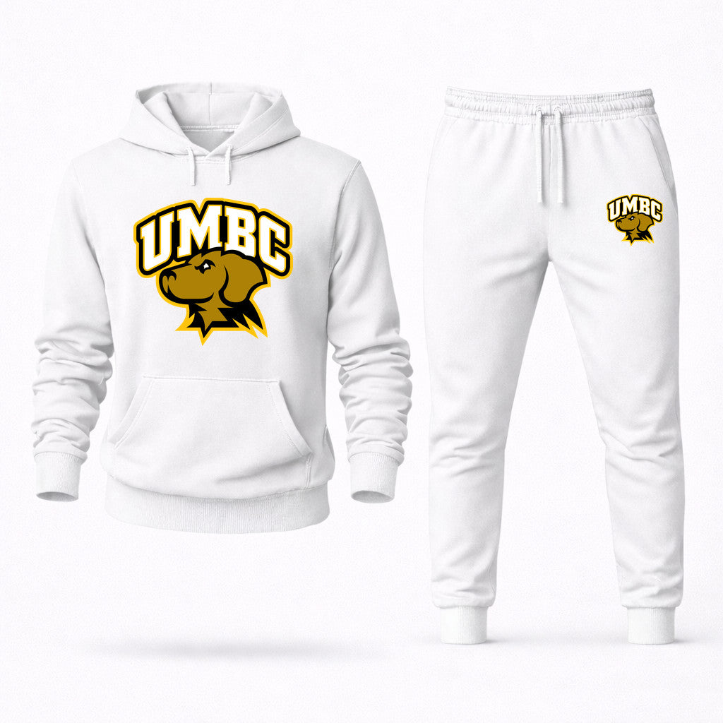 UMBC Retrievers Hoodie and Joggers Set - White