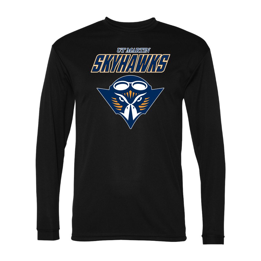 Men's Tennessee Martin Skyhawks Alternate Polyester Long Sleeve T-Shirt - Black