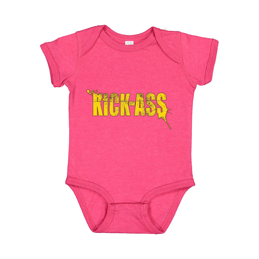 Kick-Ass Baby Romper Onesie - Pink