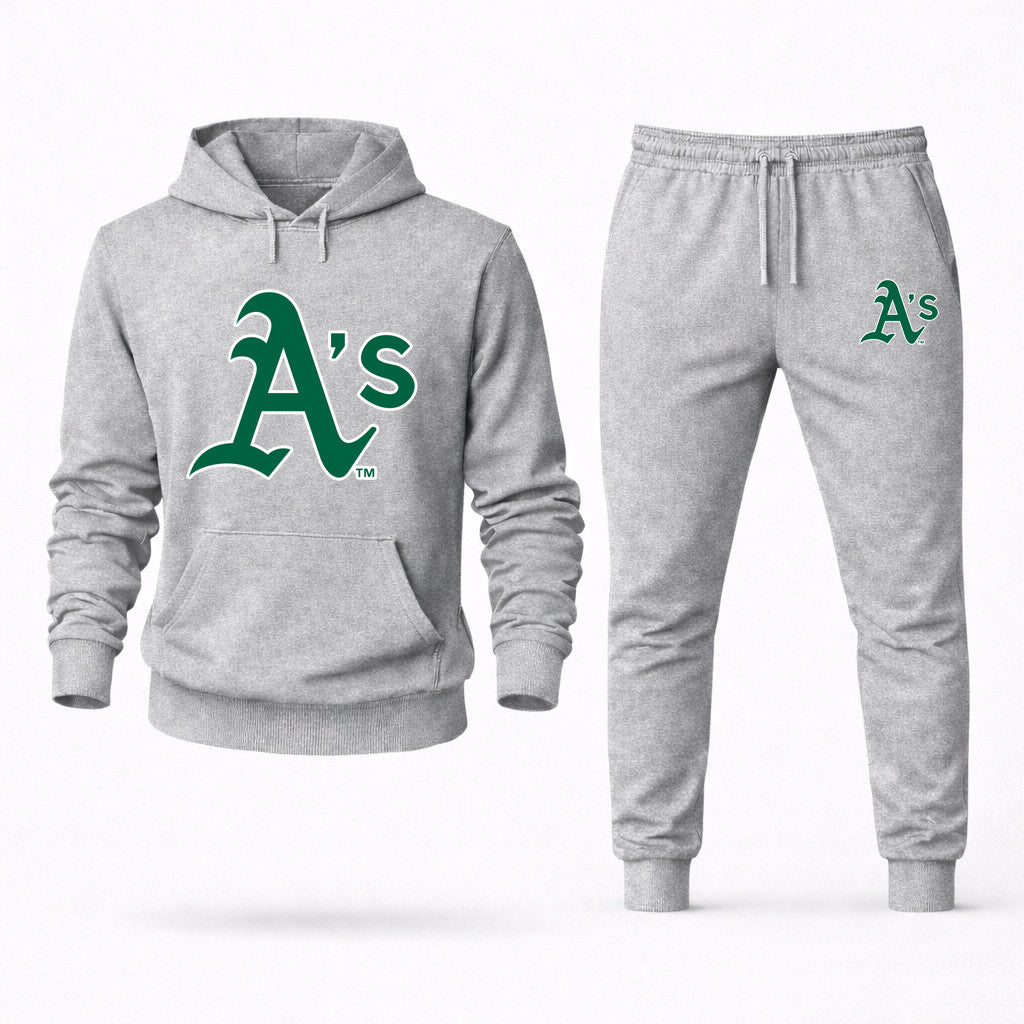 Oakland Athletics Hoodie and Joggers Set - Grey