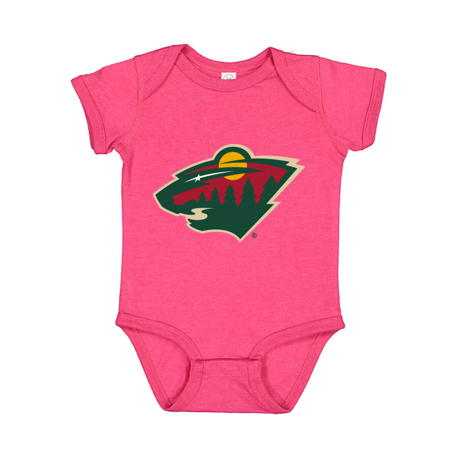 Minnesota Wild Baby Romper Onesie - Pink