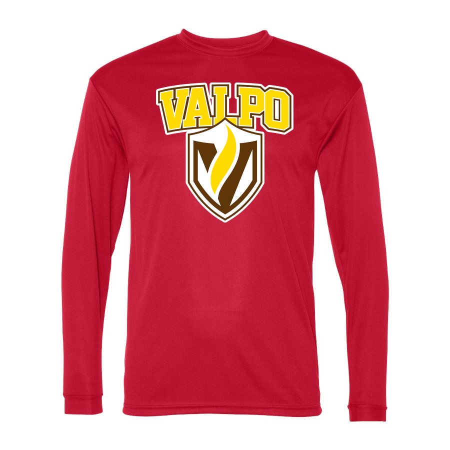 Men's Valparaiso Crusaders Polyester Long Sleeve T-Shirt - Red