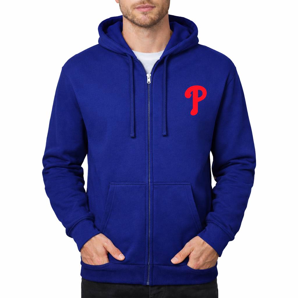 Men's Philadelphia Phillies Zipper Hoodie - Royal Blue