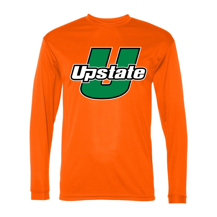 Men's USC Upstate Spartans Polyester Long Sleeve T-Shirt - Safety Orange
