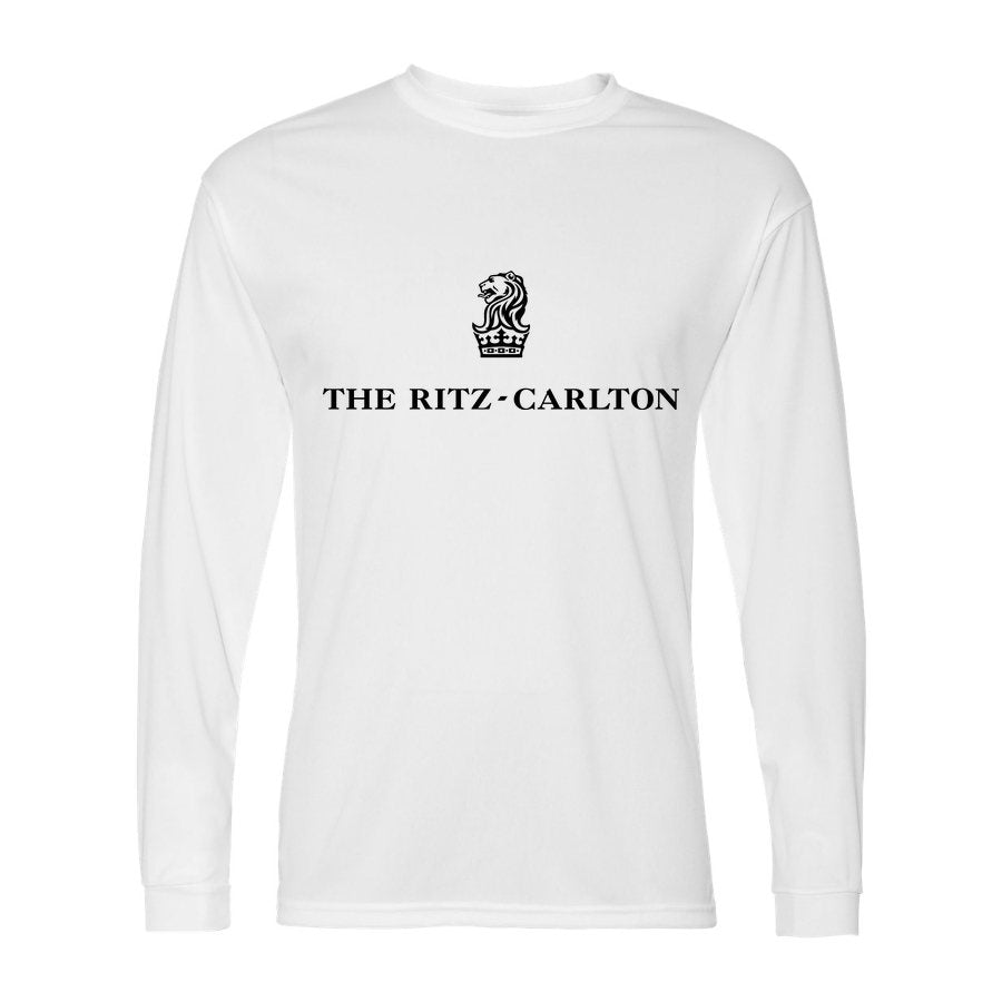 Men's Ritz Carlton Polyester Long Sleeve T-Shirt - White