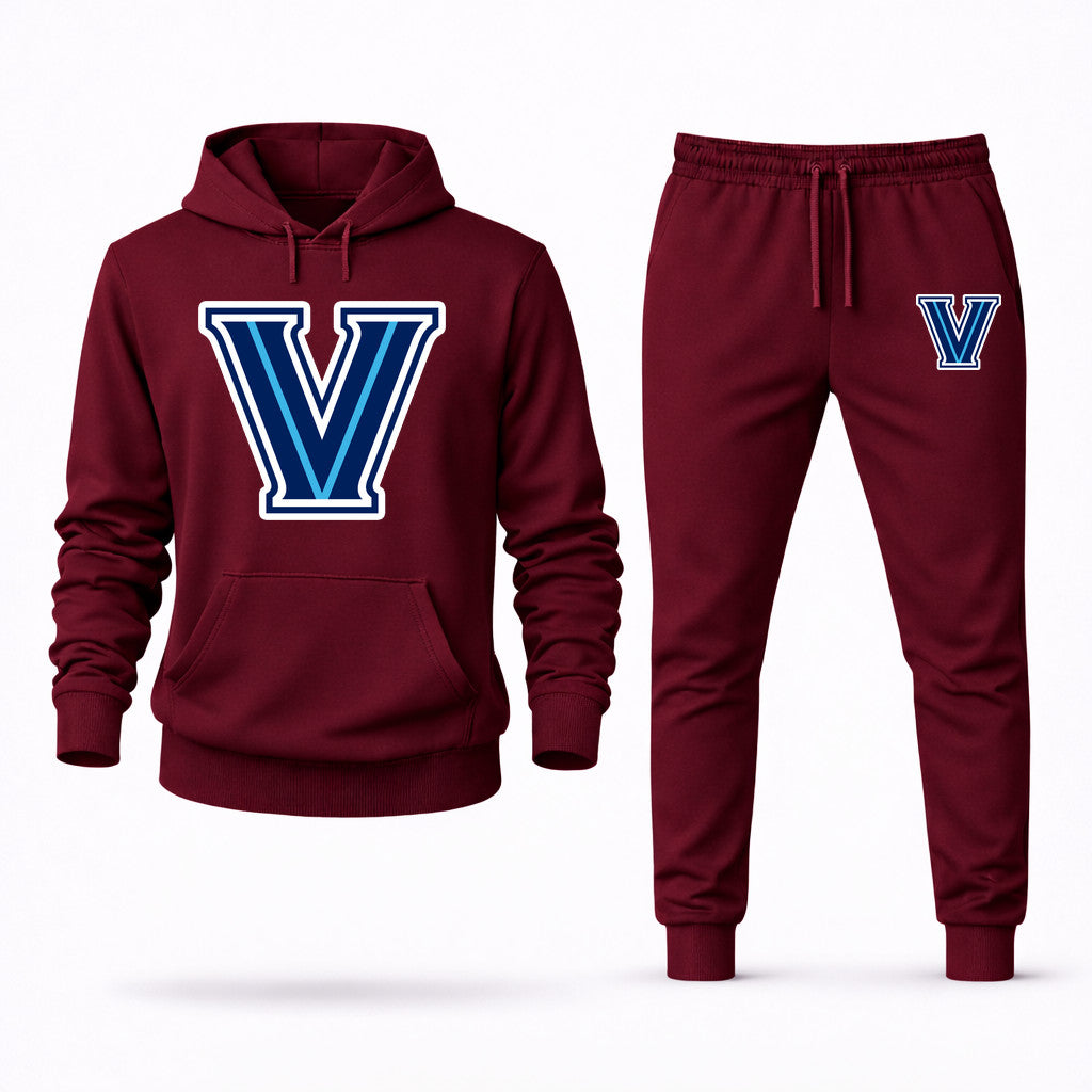 Villanova Wildcats Hoodie and Joggers Set - Burgundy