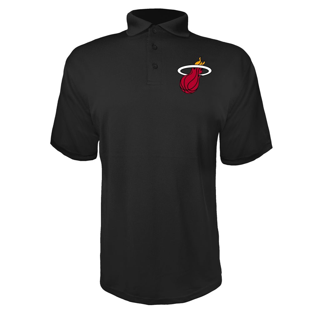 Miami Heat Black polyester polo
