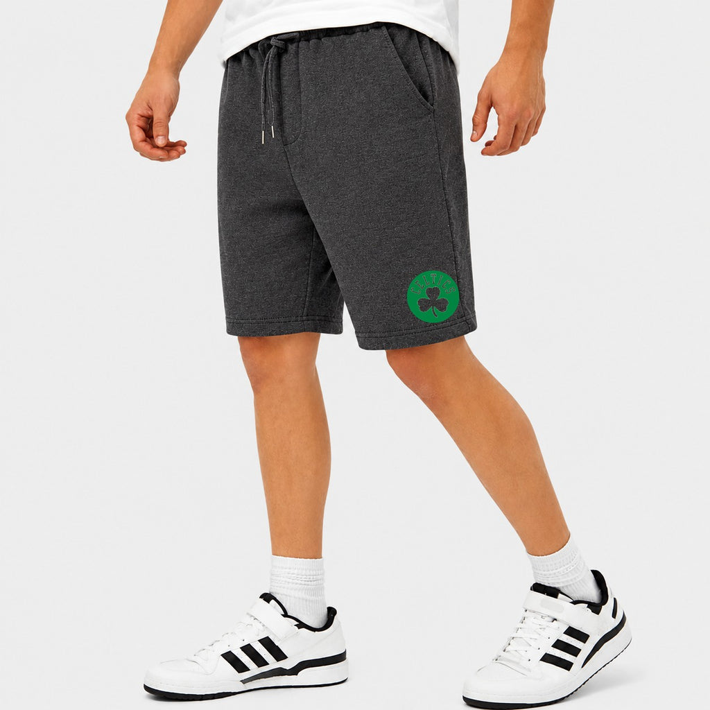 Men's Boston Celtics Cotton Shorts - Charcoal