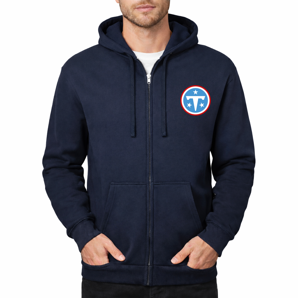 Men's Tennessee Titans Zipper Hoodie - Navy
