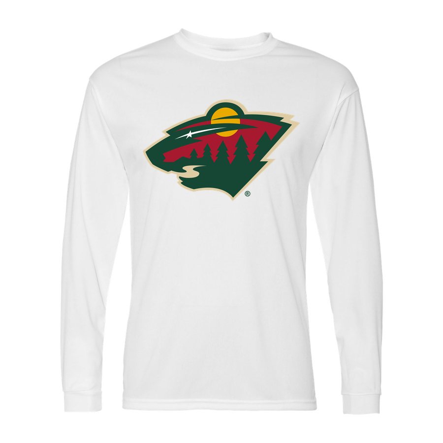 Men's Minnesota Wild Polyester Long Sleeve T-Shirt - White