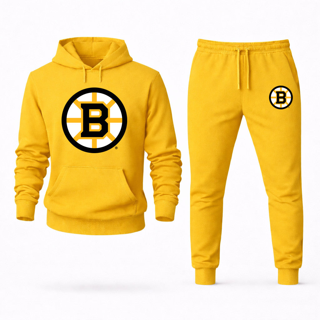 Boston Bruins Hoodie and Joggers Set - Yellow