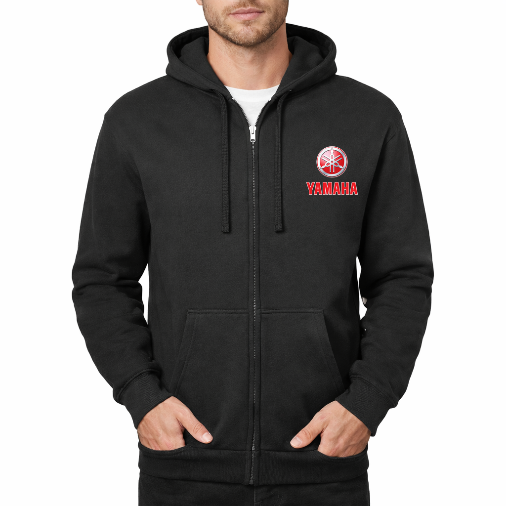 YAMAHA Zipper Hoodie - Black