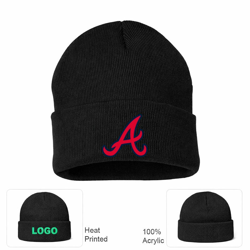 Atlanta Braves Black Beanie Hat
