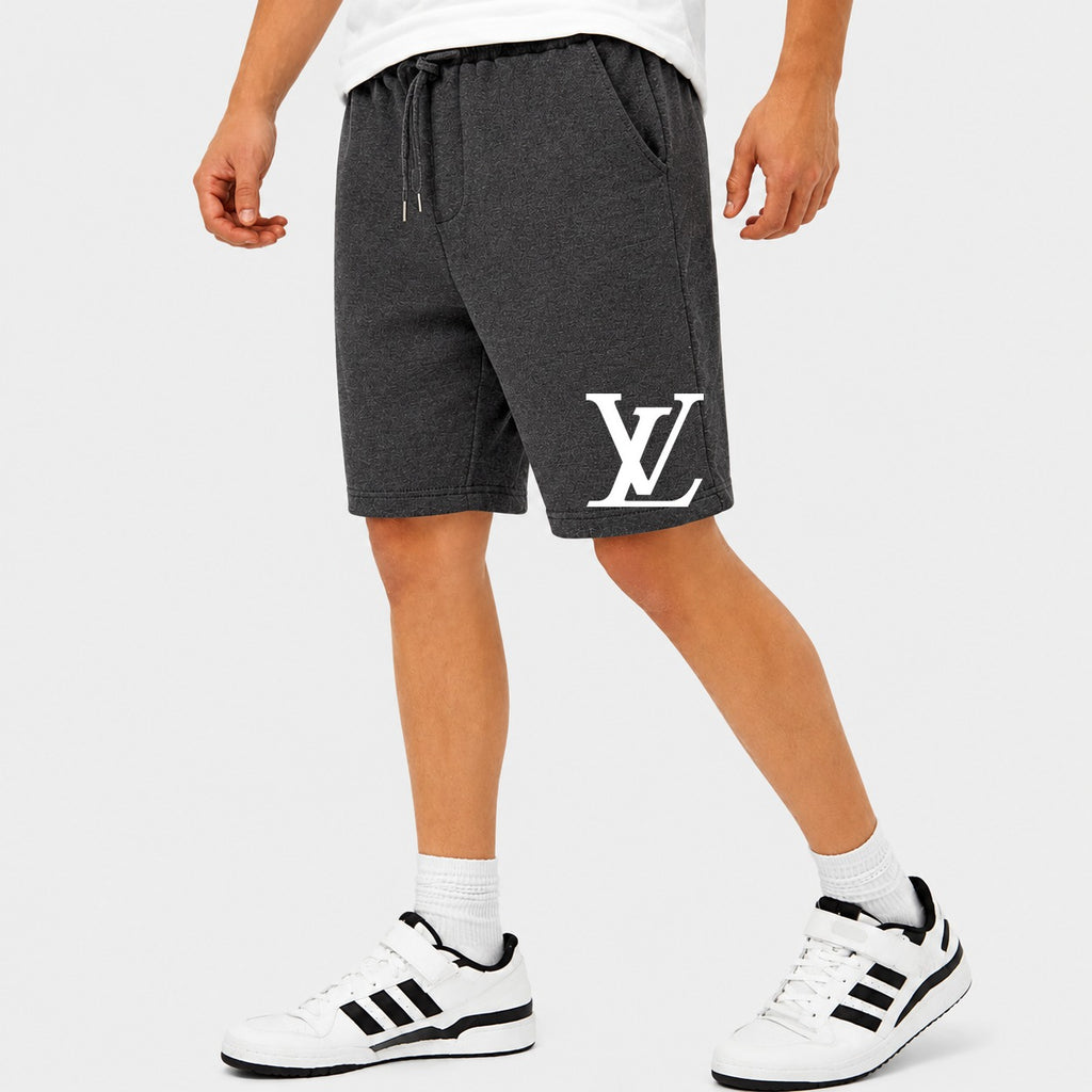 Men's Louis Vuitton White Cotton Shorts - Charcoal