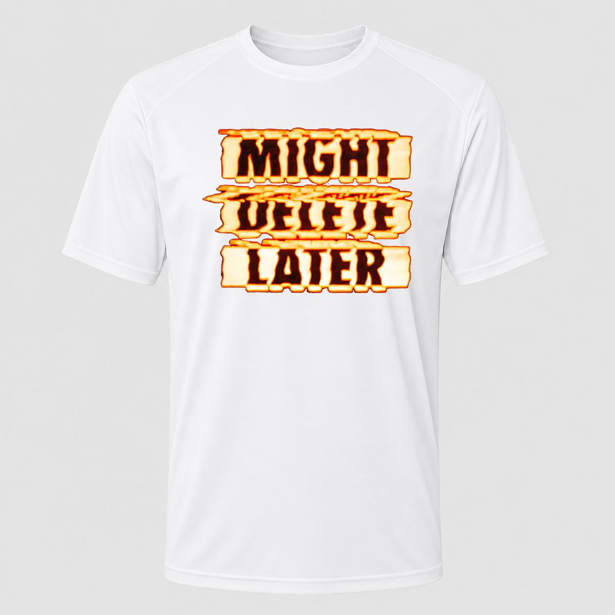 Men's Might Delete Later Performance T-Shirt - White