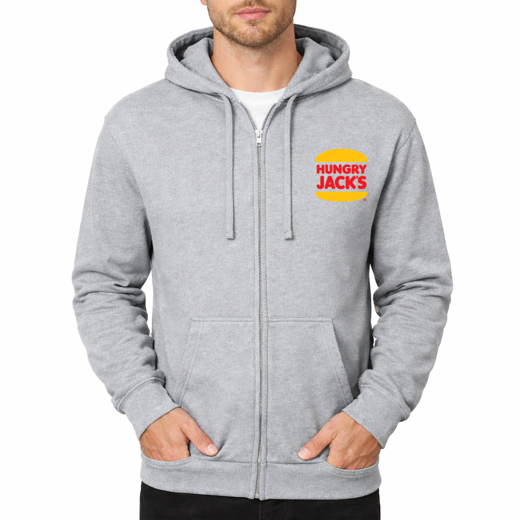 Hungry Jacks Zipper Hoodie - Grey