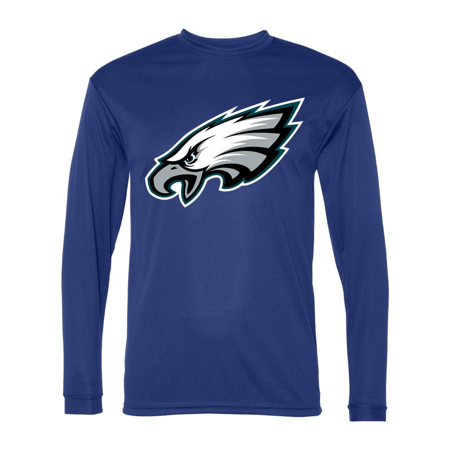 Men's Philadelphia Eagles Polyester Long Sleeve T-Shirt - Royal Blue