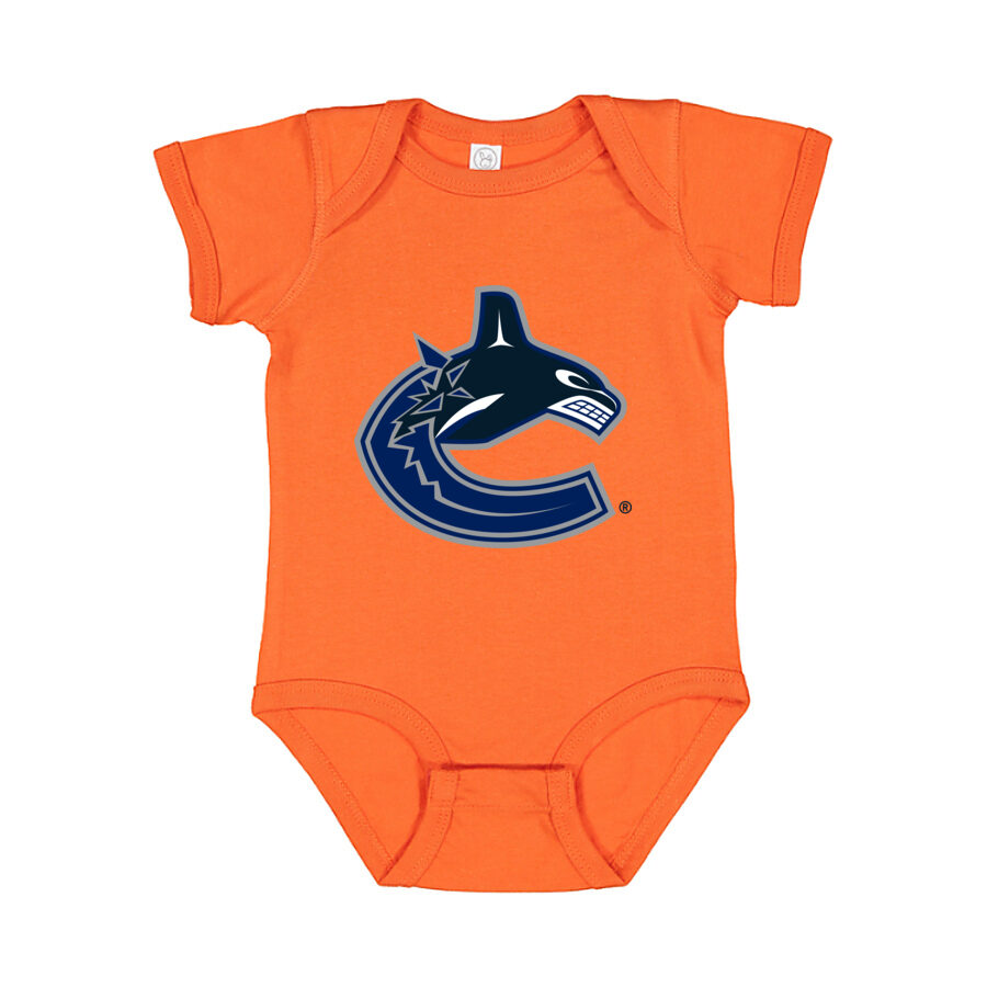 Vancouver Canucks Baby Romper Onesie - Orange