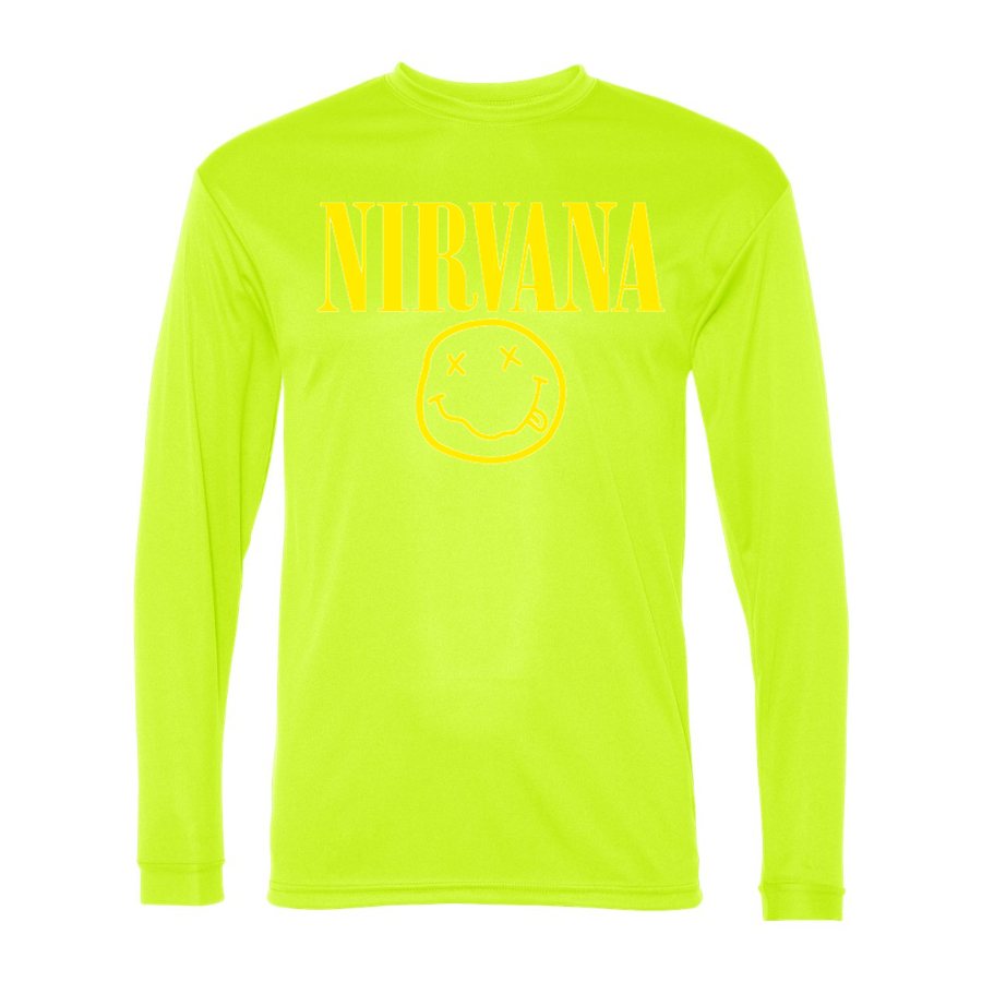 Men's Nirvana Polyester Long Sleeve T-Shirt - Safety Yellow