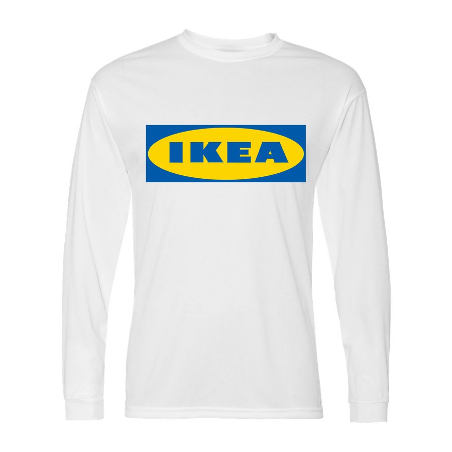 Men's IKEA Polyester Long Sleeve T-Shirt - White