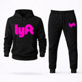 Lyft Pink Hoodie and Joggers Set - Black