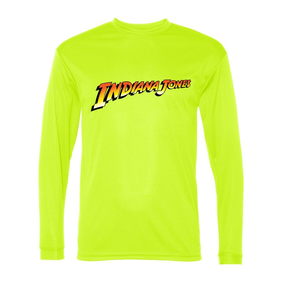Men's Indiana Jones Polyester Long Sleeve T-Shirt - Safety Yellow